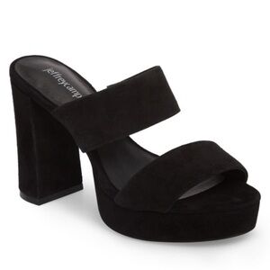 Jeffrey Campbell Adriana Suede Black Platform Heels